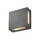 Z-Lite Quadrate 2 Light Outdoor Wall Sconce, Black & Sand-blast glass 572S-BK-LED - alternate 3